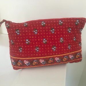 VERA BRADLEY 🌸  LARGE COSMETIC BAG 🌸 PRVNCL RED